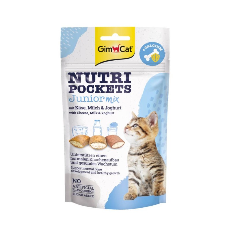 GimCat Nutri Pockets Junior mix with Cheese, Milk & Yoghurt Ласощі для кошенят