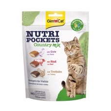 GimCat Nutri Pockets Country Mix & Multi-Vitamin Ласощі для кішок качка з яловичиною та індичка з вітамінами