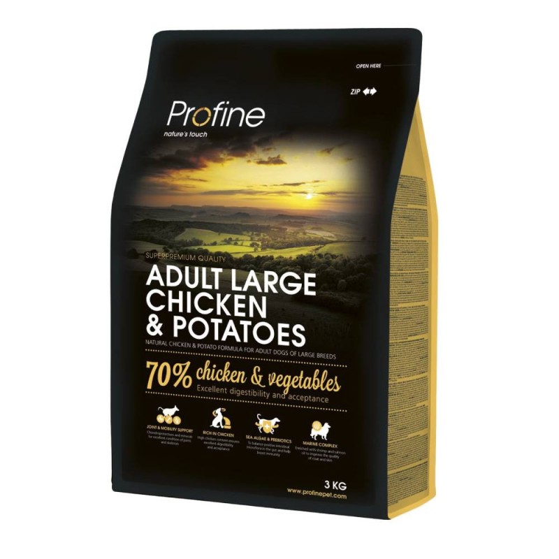 Profine Dog Adult Large Chicken and Potatoes Сухий корм для дорослих собак великих порід з куркою та картоплею
