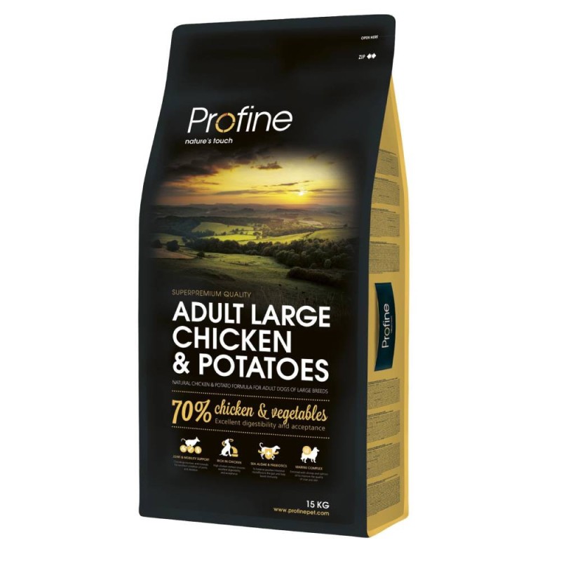 Profine Dog Adult Large Chicken and Potatoes Сухий корм для дорослих собак великих порід з куркою та картоплею