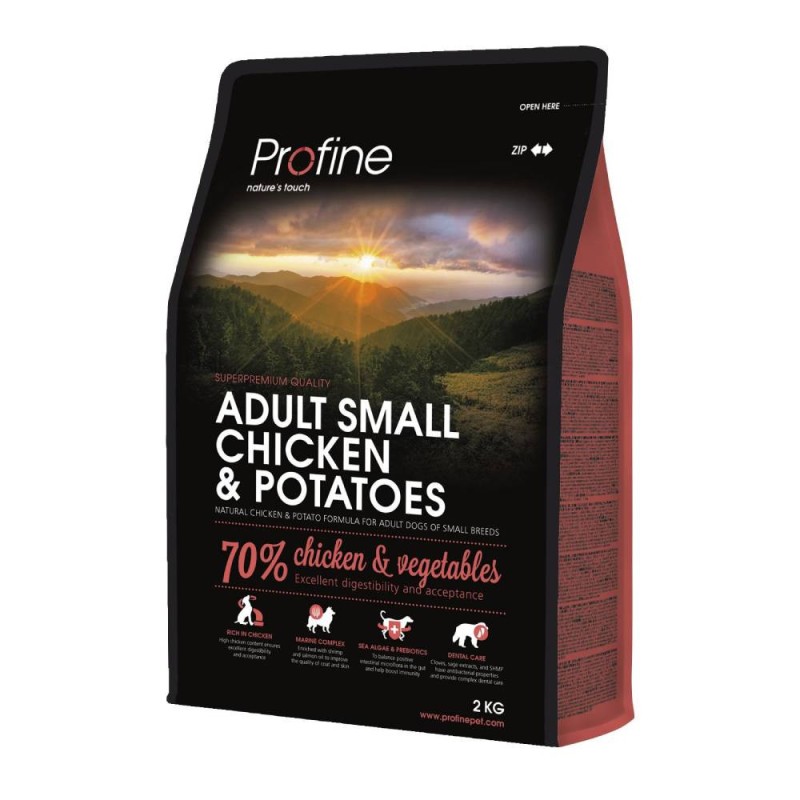 Profine Dog Adult Small Chicken and Potatoes Сухий корм для дорослих собак дрібних порід з куркою та картоплею