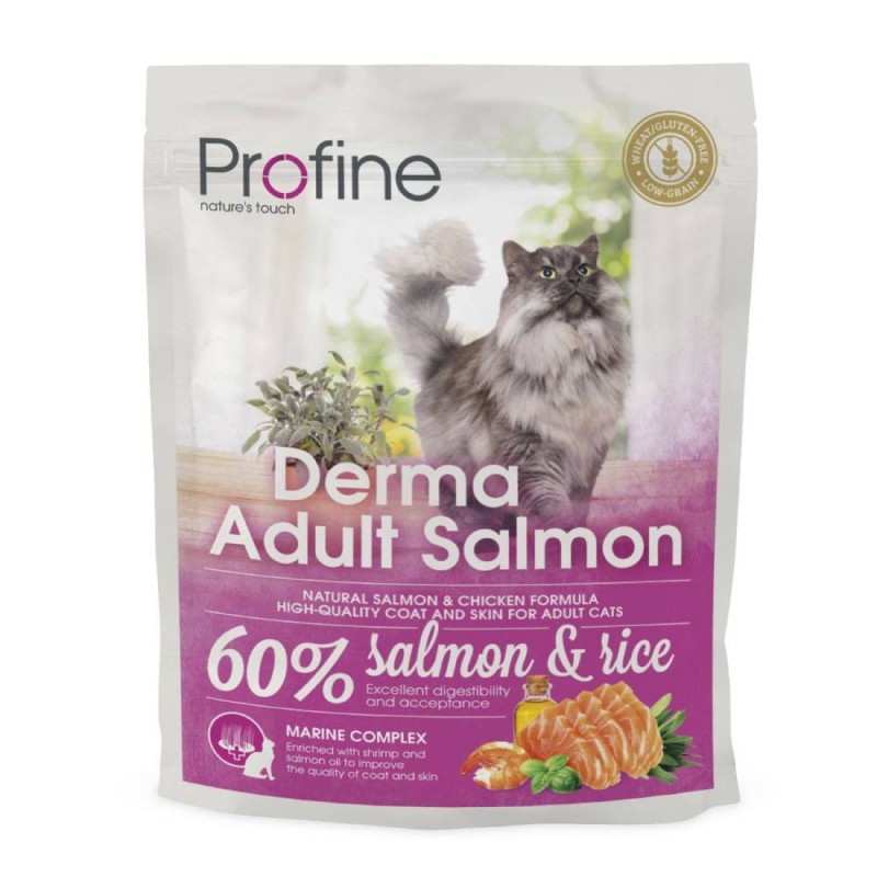 Profine Cat Adult Derma Salmon and Rice Сухий корм для дорослих кішок з лососем та рисом