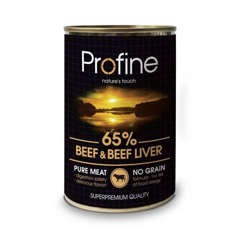 Profine Dog Beef and Beef Liver Консерви для дорослих собак з яловичиною та печінкою