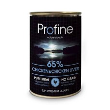 Profine Dog Chicken and Chicken Liver Консерви для дорослих собак з куркою та печінкою