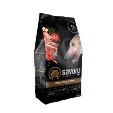 Savory Dog Adult All Breeds Fresh Duck with Rabbit  Сухий корм для дорослих собак усіх порід зі свіжим м'ясом качки та кроликом