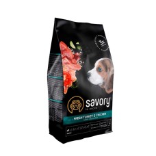 Savory Puppy Fresh Turkey with Chicken Сухий корм для цуценят зі свіжим м'ясом індички та куркою