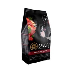 Savory Dog Adult Small Breed Fresh Turkey with Lamb Сухий корм для дорослих собак дрібних порід зі свіжою індичкою та ягням