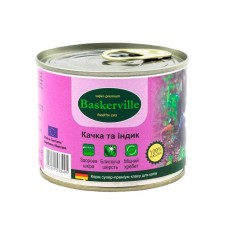 Baskerville Super Premium Консерви для дорослих кішок з качкою та індичкою