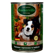 Baskerville Super Premium Консерви для дорослих собак з бараниною картоплею та гарбузом