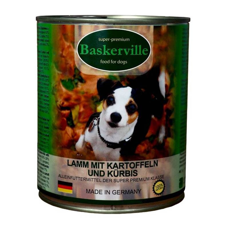 Baskerville Super Premium Консерви для дорослих собак з бараниною картоплею та гарбузом