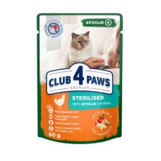 Club 4 Paws Premium Epikur Sterilised Консерви для стерилізованих кішок з куркою у соусі