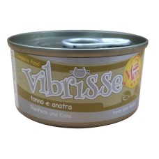 Vibrisse Adult Menu Tuna & Duck Консерви для дорослих кішок з тунцем та качкою у соусі в банку