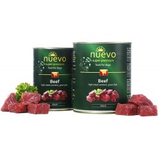 Nuevo Adult Beef Grain Free Беззернові консерви для дорослих собак з яловичиною