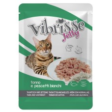 Vibrisse Adult Tuna & Smelt Консерви для дорослих кішок з тунцем та корюшкою в желе у павуку