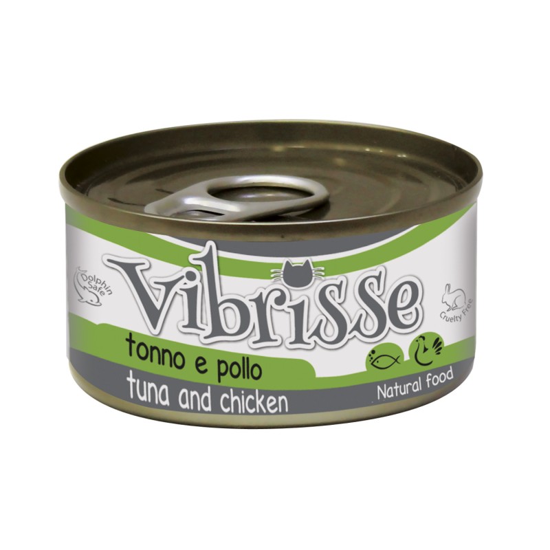 Vibrisse Adult Tuna & Chicken Консерви для дорослих кішок з тунцем та куркою у банку