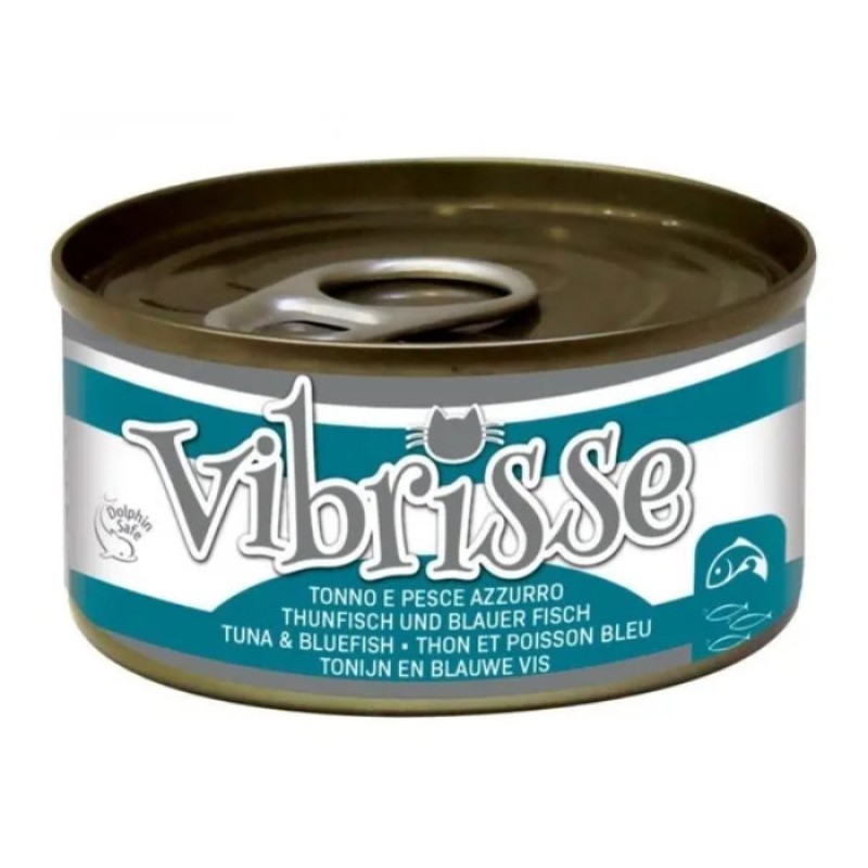 Vibrisse Adult Tuna & Blue Fish Консерви для дорослих кішок з тунцем та блакитною рибою у банку