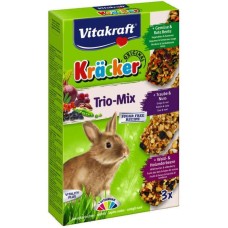 Vitakraft Kracker Trio Mix Ласощі для кроликів 3в1 з овочами горіхами та лісовими ягодами