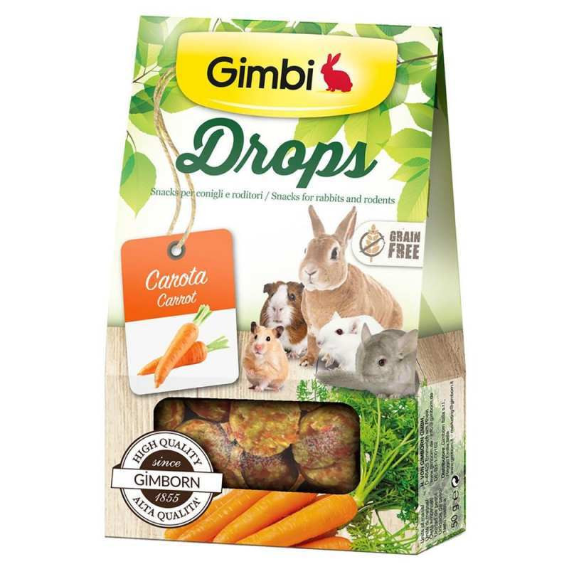 GimBi Ласощі для гризунів дропси з морквою