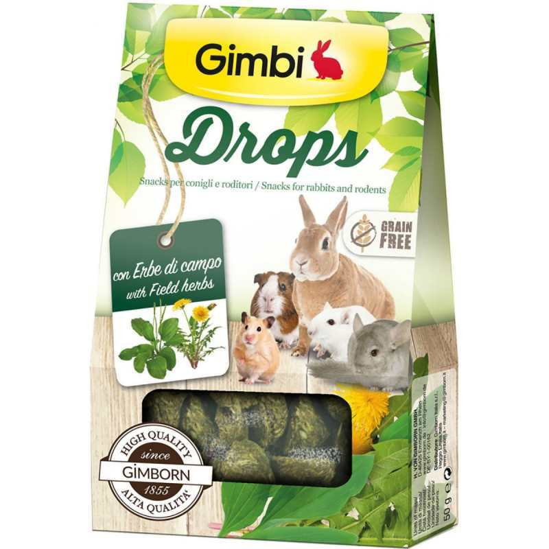 GimBi Ласощі для гризунів дропси з травами