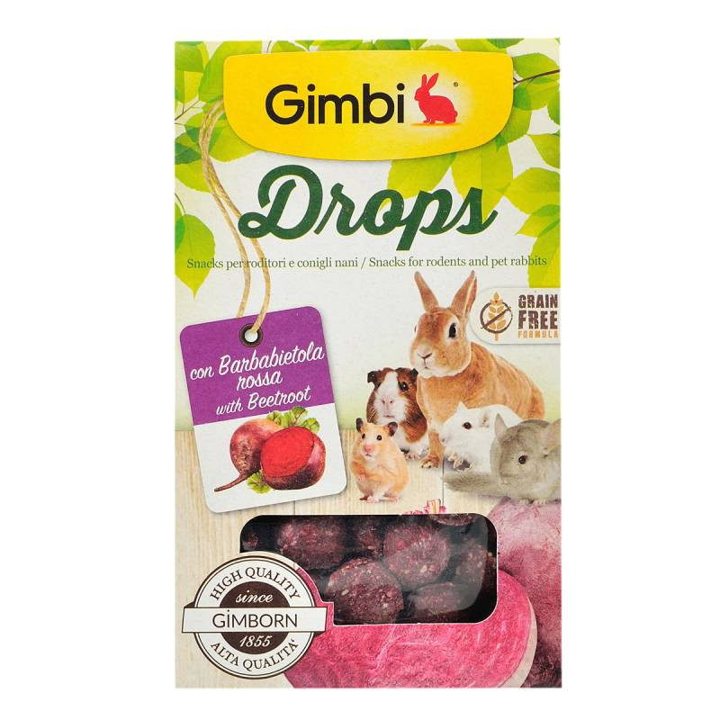 GimBi Лакомство для грызунов дропсы со свеклой