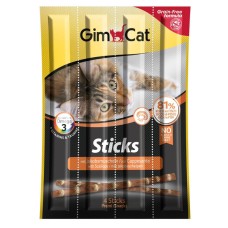 GimCat Sticks Salmon & Scallops Ковбаски для кішок з лососем та гребінцями
