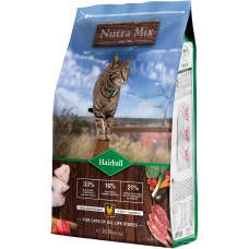 Nutra Mix Adult Cat Hairball Formula Сухий корм для дорослих кішок з ефектом шерсті.