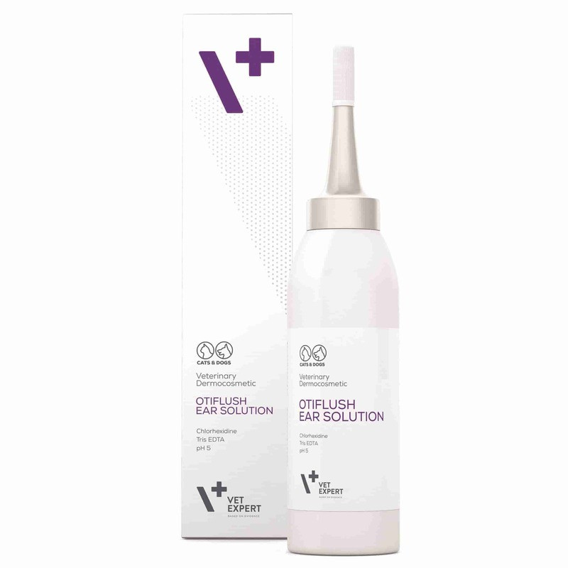 VetExpert OtiFlush Засіб для промивання вух для котів та собак із хлоргексидином