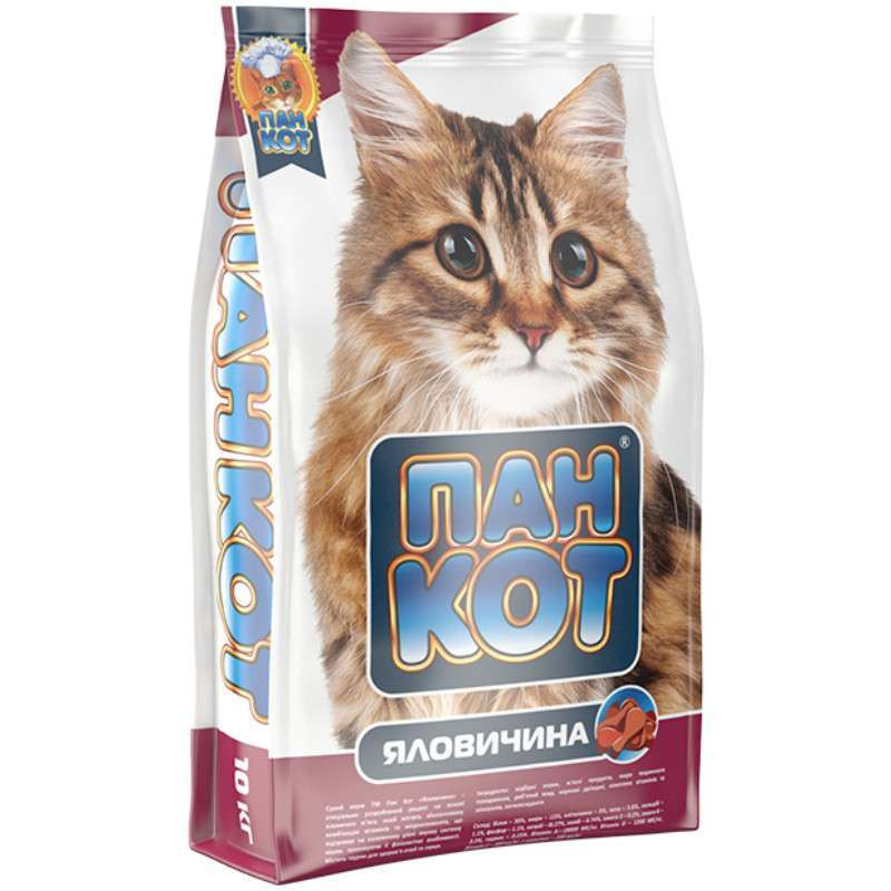 Пан Кот Яловичина Сухий корм для дорослих кішок
