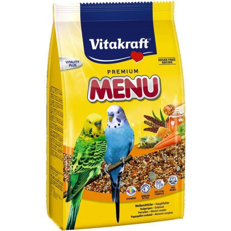 Vitakraft Menu Основний корм для хвилястих з медом