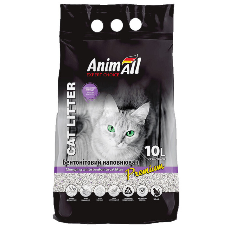 AnimAll Expert Choice Lavender Бентонітовий наповнювач білий з ароматом лаванди