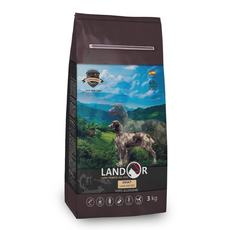 Landor Dog Adult All Breed Lamb & Rice Сухий корм для дорослих собак усіх порід з ягнятком та рисом