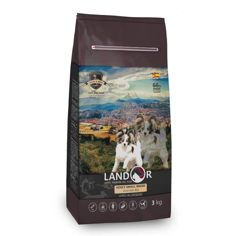 Landor Dog Adult Small Breed Duck & Rice Сухий корм для дорослих собак дрібних порід з качкою та рисом
