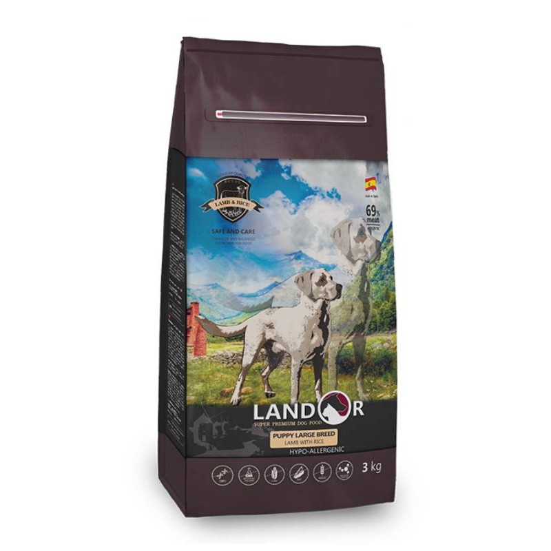 Landor Puppy Large Breed Lamb & Rice Сухий корм для цуценят великих порід з ягнятком та рисом