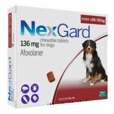 NexGard Таблетки від бліх та кліщів для собак від 25 кг до 50 кг