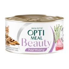 Optimeal Cat Beauty Harmony Консерви для дорослих кішок з тунцем та морськими водоростями в желе