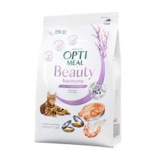 Optimeal Cat Beauty Harmony Mild Calming Effect Сухий корм для дорослих котів із заспокійливим ефектом