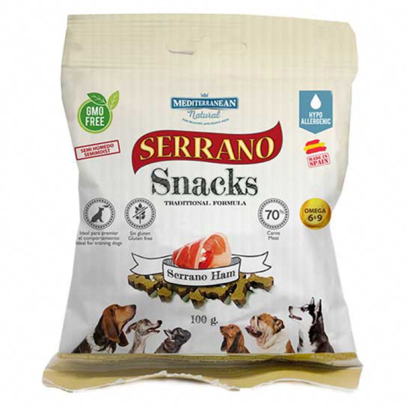 Mediterranean Natural Serrano Snacks Dog Adult Ham Ласощі для дорослих собак з хамоном