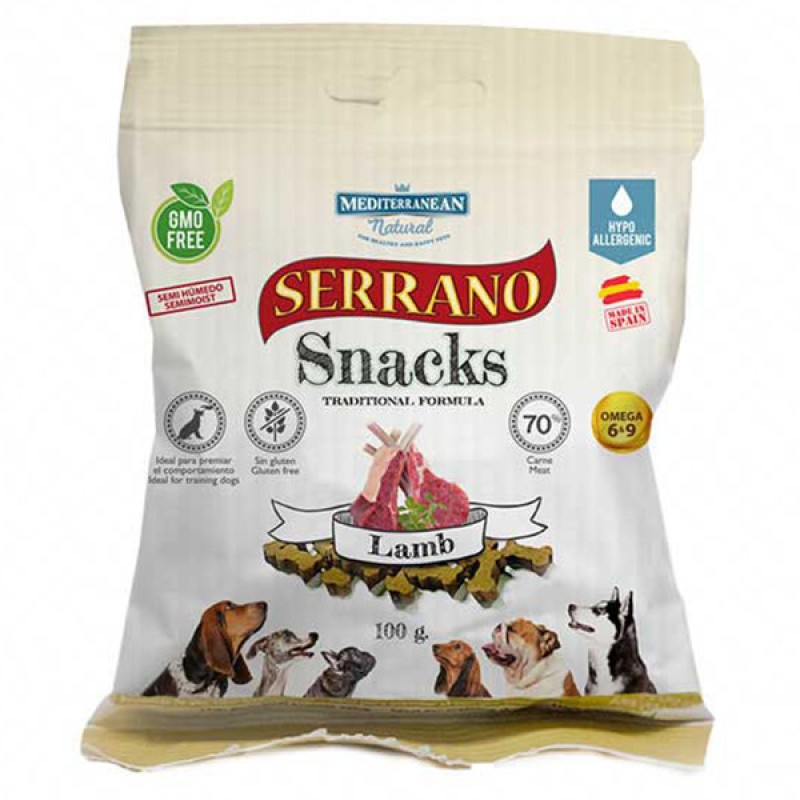 Mediterranean Natural Serrano Snacks Dog Adult Lamb Ласощі для дорослих собак з ягнятком
