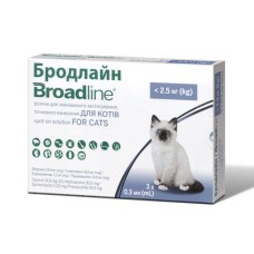 Broadline Spot-On Краплі на холку від бліх та кліщів для кішок до 2,5 кг