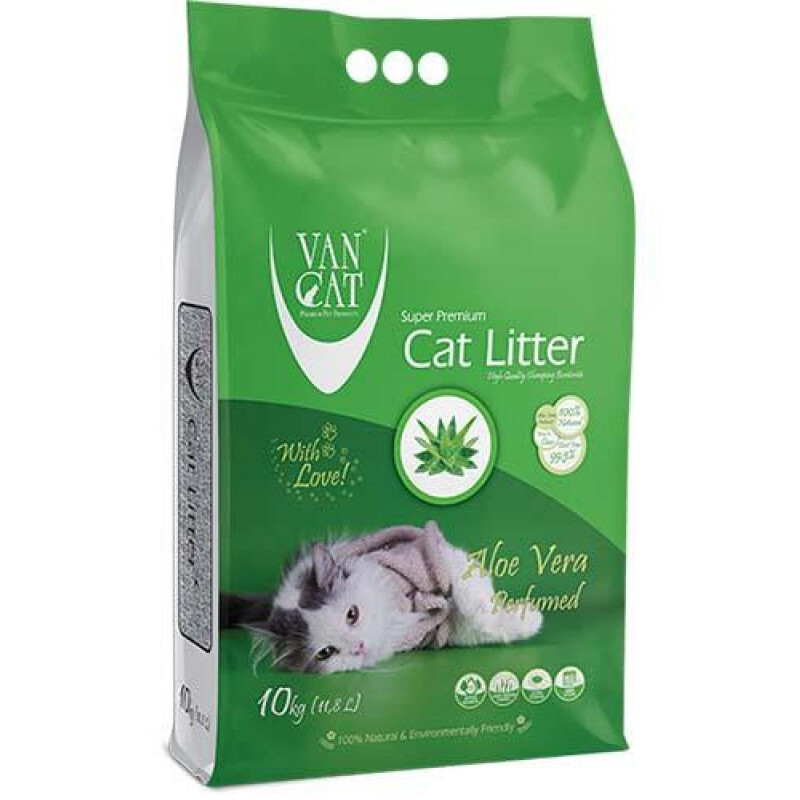 Van Cat Aloe Vera Perfumed бентонітовий наповнювач, що комкується, з ароматом алое віри