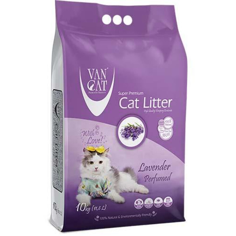 Van Cat Lavender Perfumed бентонітовий наповнювач, що комкується, з ароматом лаванди
