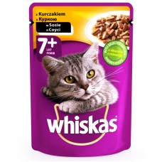 Whiskas Adult Консерви для дорослих кішок старше 7 років з куркою у соусі