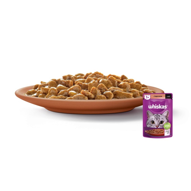 Whiskas Adult Консерви для дорослих кішок з індичкою в соусі
