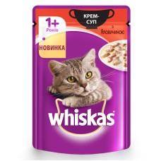 Whiskas Adult Консерви для дорослих кішок крем-суп з яловичиною у соусі