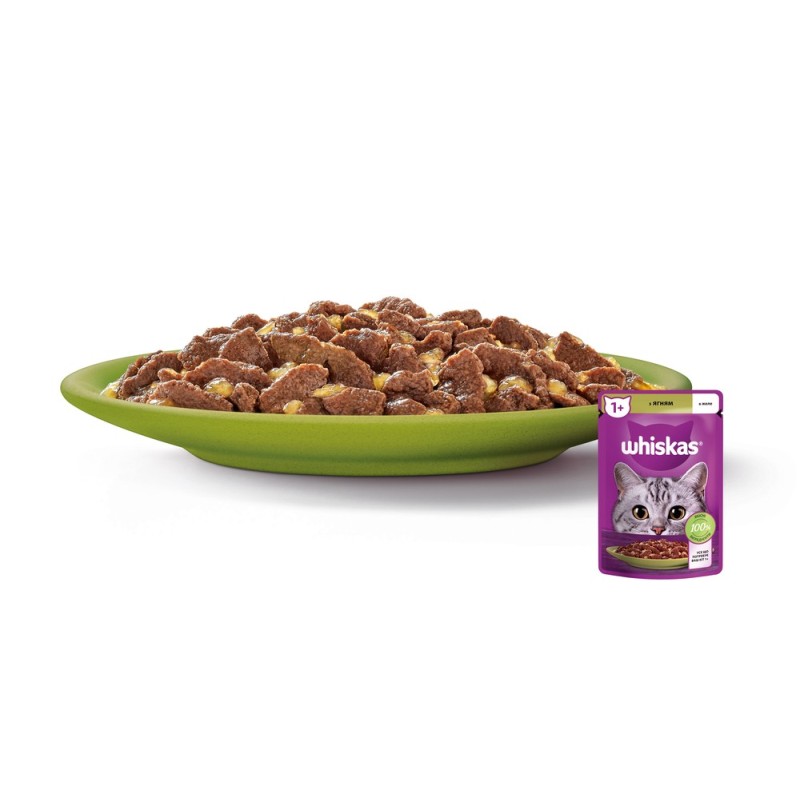 Whiskas Adult Консерви для дорослих кішок з ягням у желе