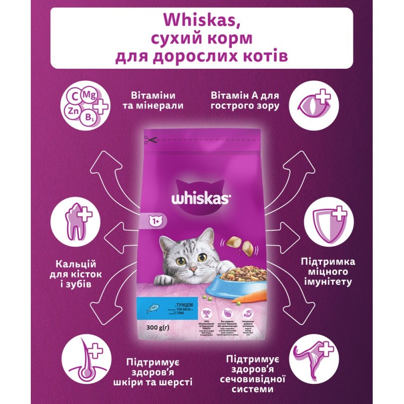 Whiskas Adult Tuna Сухий корм для дорослих кішок з тунцем