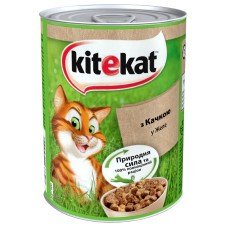 Kitekat Natural Vitality Консерви для дорослих кішок з качкою в желе у банку