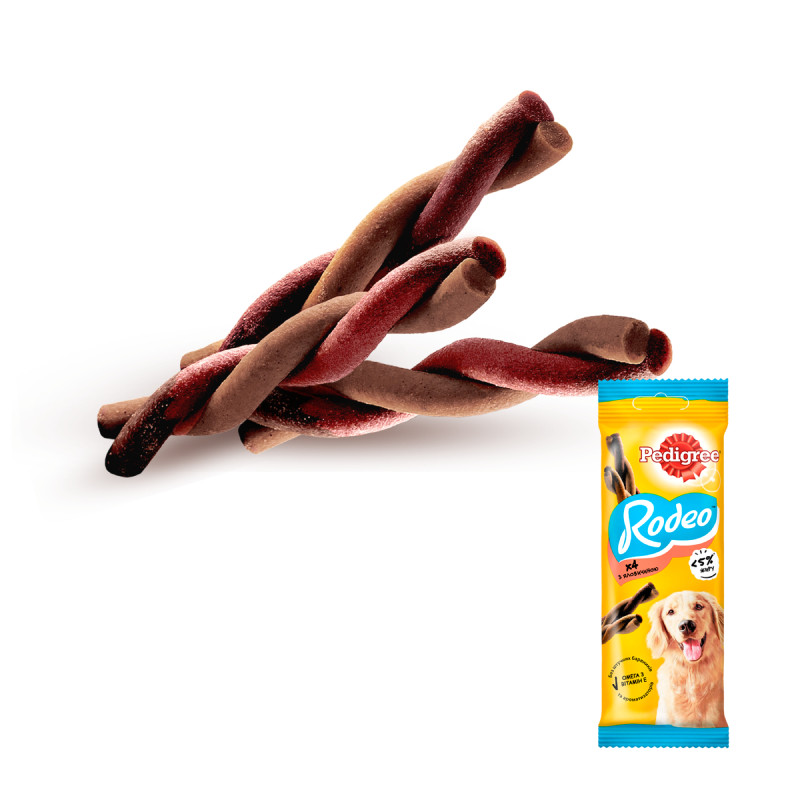 Pedigree Rodeo Ласощі для собак жувальні палички з яловичиною
