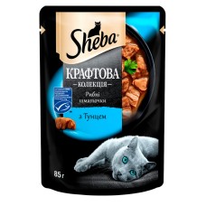 Sheba Craft Collection Flacked Pieces Tuna Консерви для дорослих кішок з тунцем у соусі