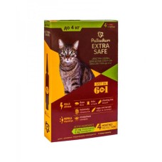 Palladium Extra Safe Краплі від бліх кліщів та глистів для кішок до 4 кг